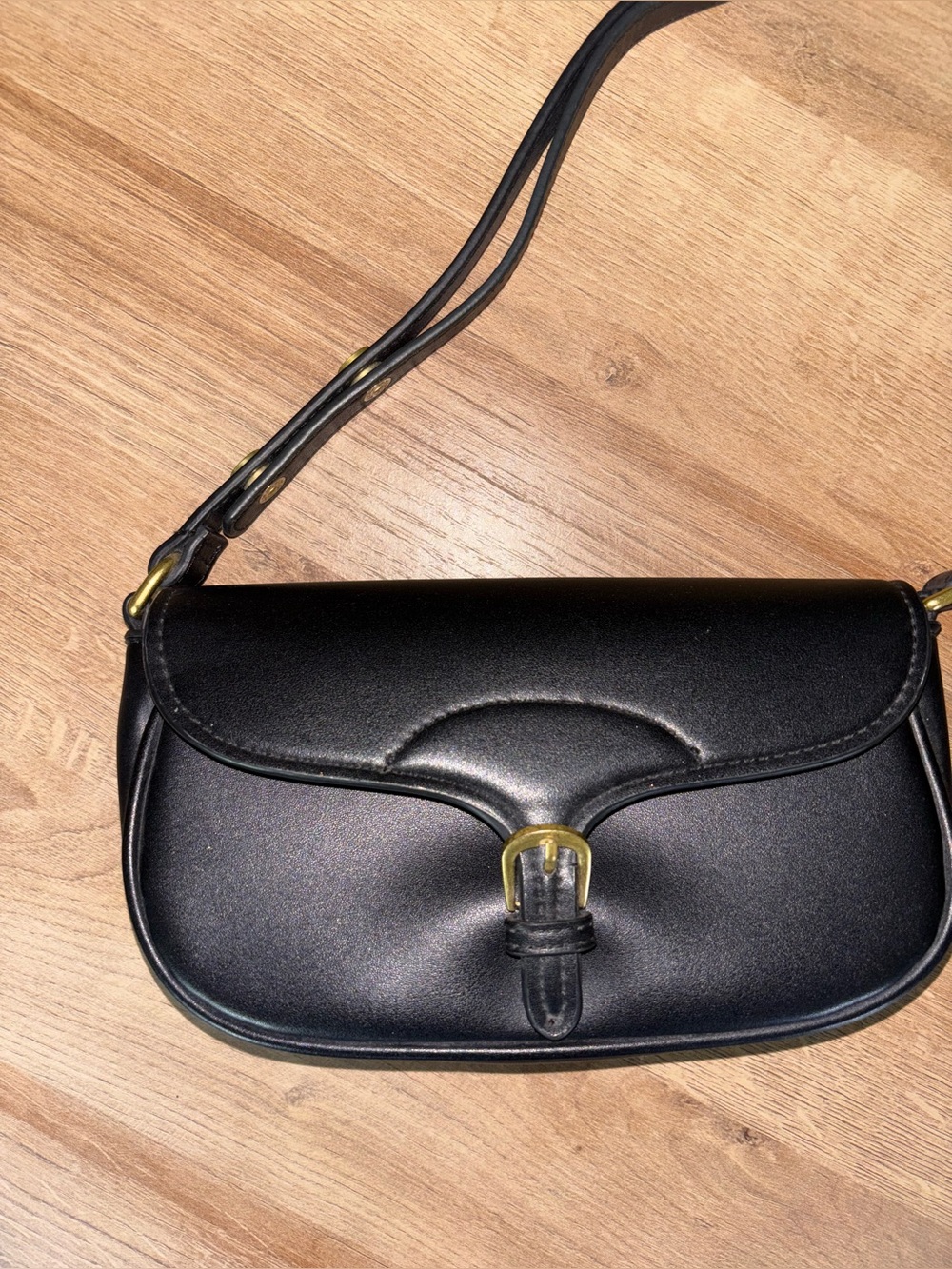 Mango Small Black Shoulder Bag with Buckle Detail - Picture 3 of 8